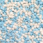 White and Blue Color Disc shape sprinkles